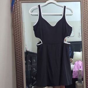 Old Navy Black Mini Dress with White Accents